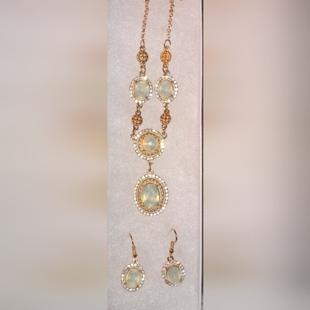 Necklace and earring costume jewelry